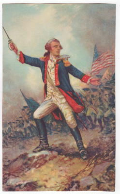 [Washington (?) on battle field]